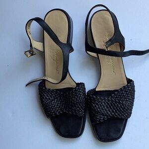 Salvatore Ferragamo sandals with braided leather straps - 8.5 2A - made in Italy